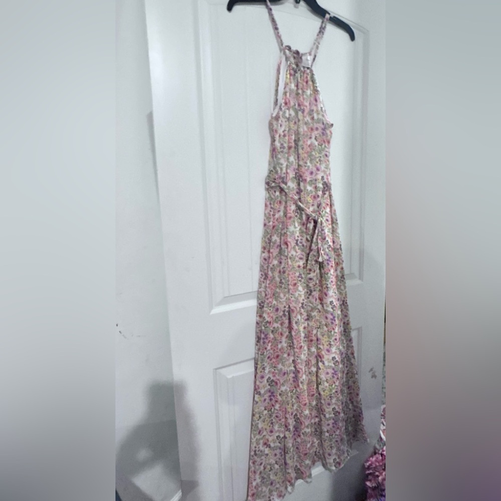 NYMPHE Floral Sundress in Pink, Purple & Green